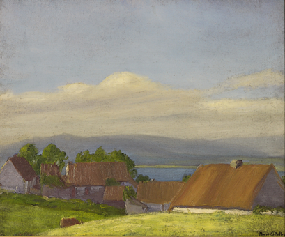 COTTAGES, WEST OF IRELAND by Michael Augustin Power O'Malley sold for 1,904 at Whyte's Auctions