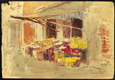 THE FRUIT SHOP, SAN PIETIO by William Bingham McGuinness sold for 1,142 at Whyte's Auctions