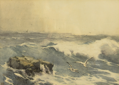 SEAGULLS OVER STORMY SEA by Helen O'Hara sold for 2,539 at Whyte's Auctions