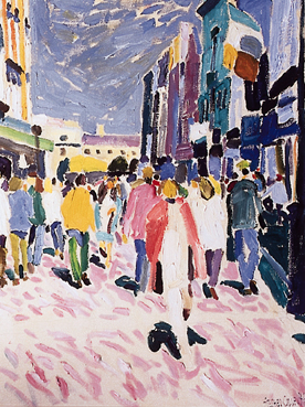 ANGLESEA MARKET, DUBLIN by Tom Cullen sold for 330 at Whyte's Auctions