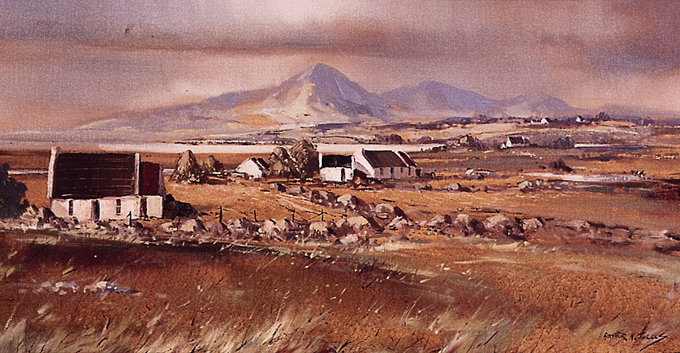MOUNTAINS OF MOURNE FROM CLOUGH, COUNTY DONEGAL by Arthur H. Twells sold for 1,587 at Whyte's Auctions