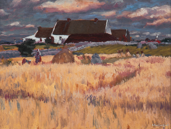 THE FIELD OF OATS, CONNEMARA by Maurice MacGonigal PRHA HRA HRSA (1900-1979) at Whyte's Auctions