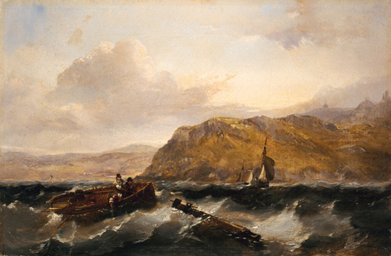 TRAWLING OFF DALKEY ISLAND by Edwin Hayes sold for 10,158 at Whyte's Auctions