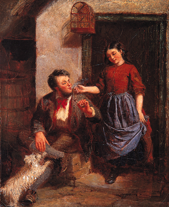 A COUPLE WITH A DOG by Samuel McCloy sold for 3,174 at Whyte's Auctions