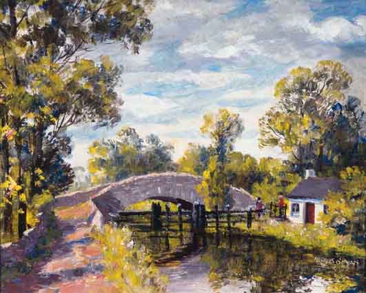 THE CANAL AT SALLINS (CO. KILDARE) by Fergus O'Ryan sold for 2,793 at Whyte's Auctions