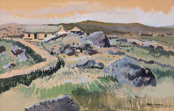 SHARPS'S COTTAGE, CLOONEY, CO. DONEGAL by Bea Orpen sold for 1,333 at Whyte's Auctions