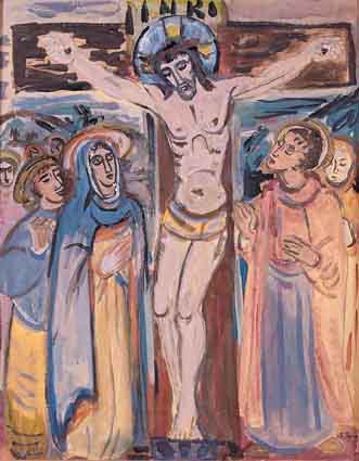 THE CRUCIFIXION, 1947 by Evie Hone sold for 7,872 at Whyte's Auctions