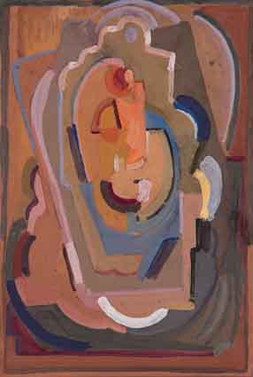 ABSTRACT COMPOSITION IN AUTUMN TONES by Evie Hone sold for 3,174 at Whyte's Auctions