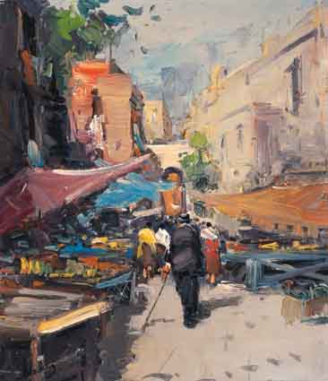 THE MARKET PLACE by Ken Moroney sold for 2,666 at Whyte's Auctions