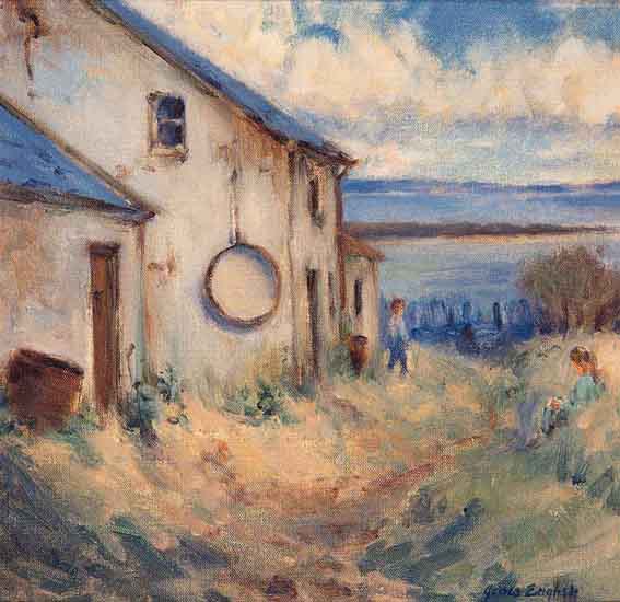 OUTHOUSES, BALLYVAUGHAN by James English sold for 1,015 at Whyte's Auctions