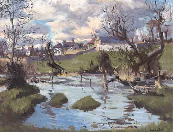 SPRING WATERS ON THE TOLKA by Maurice MacGonigal sold for 5,713 at Whyte's Auctions