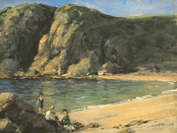 BAY IN DONEGAL WITH FIGURES by James Humbert Craig sold for 15,871 at Whyte's Auctions
