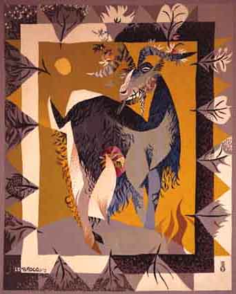 THE GARLANDED GOAT, 1950 by Louis le Brocquy sold for 106,654 at Whyte's Auctions