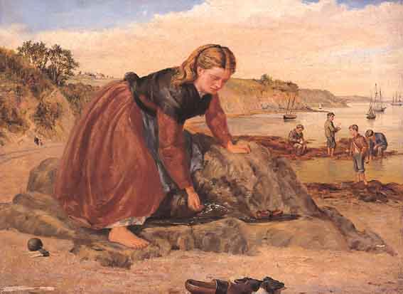 CHILDREN AT THE ROCK POOLS by George Mounsey Wheatley Atkinson sold for 2,158 at Whyte's Auctions