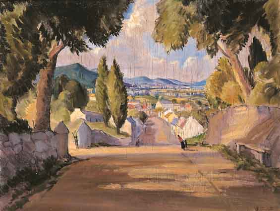 VILLAGE, COUNTY WICKLOW by George Gault (1916-2001) at Whyte's Auctions