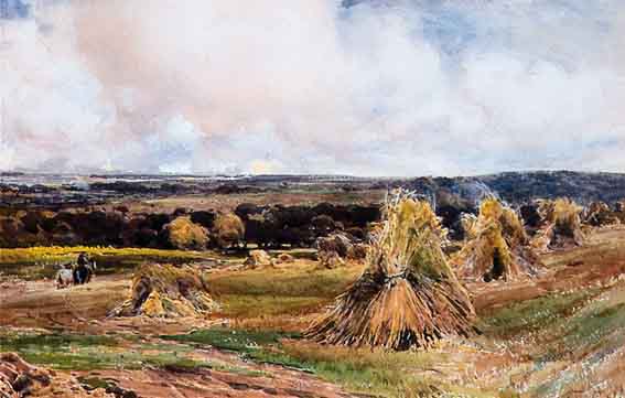 THE WHEATFIELD, DANBURY, ESSEX by Claude Hayes sold for 1,904 at Whyte's Auctions