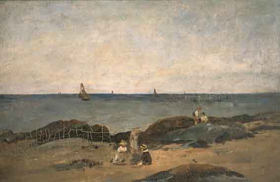 CHILDREN BY THE SEASIDE by Nathaniel Hone sold for 13,331 at Whyte's Auctions