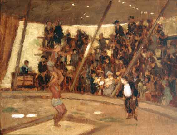 THE VILLAGE CIRCUS by Edwin A. Morrow sold for 1,460 at Whyte's Auctions