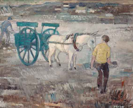 GATHERING STONES, ARAN ISLANDS by Katherine Mary Freyer (English, 1910-2017) at Whyte's Auctions