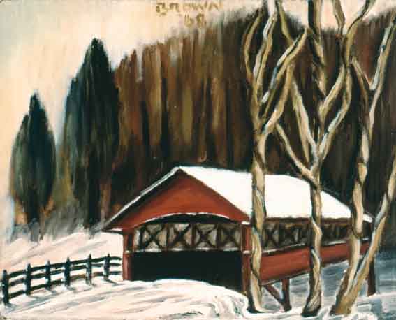 GARAGE IN THE SNOW by Christy Brown sold for 2,539 at Whyte's Auctions
