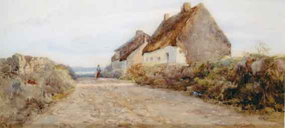 COUNTRY LANE WITH COTTAGES by Mary Georgina Barton sold for 2,285 at Whyte's Auctions