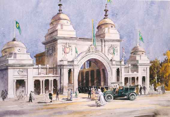 THE GRAND ENTRANCE, IRISH INTERNATIONAL EXHIBITION 1907 by William Monk sold for 888 at Whyte's Auctions