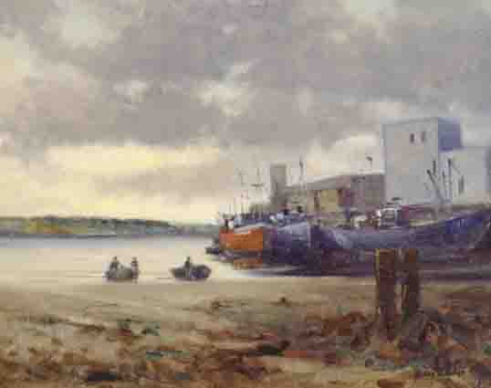 SKERRIES HARBOUR, OCTOBER EVENING by James English sold for 2,412 at Whyte's Auctions