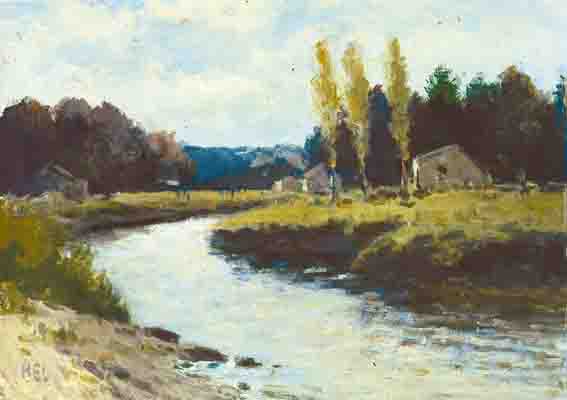 RIVER SCENE, ANJOU by Harry Emerson Lewis sold for 1,523 at Whyte's Auctions