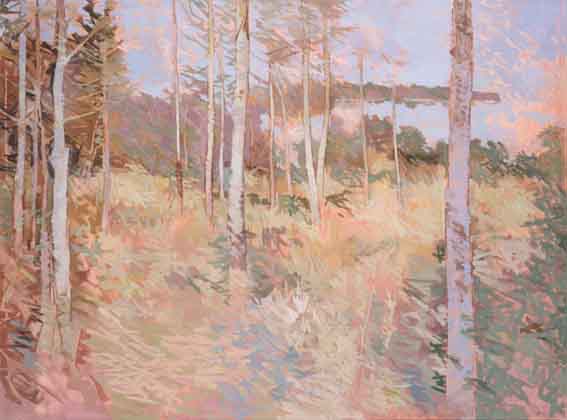 VIEW OF A LAKE THROUGH FOREST TREES by Terence P. Flanagan sold for 8,000 at Whyte's Auctions