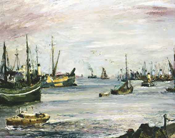 SHIPPING OFF GREENWICH by Ronald Ossory Dunlop sold for 5,700 at Whyte's Auctions