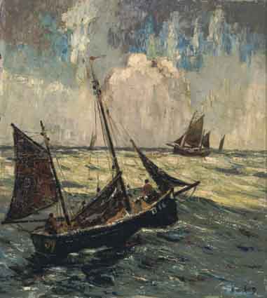 STORMY SEAS IN DUBLIN BAY by Ronald Ossory Dunlop sold for 3,000 at Whyte's Auctions