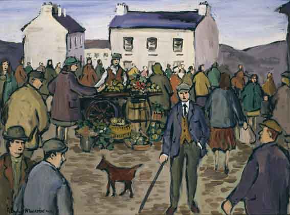 STREET VENDOR, COUNTY GALWAY by Gladys Maccabe sold for 7,000 at Whyte's Auctions