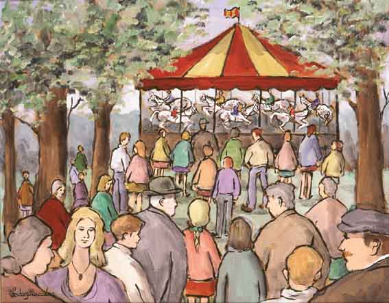 CAROUSEL IN THE PARK by Gladys Maccabe sold for 7,700 at Whyte's Auctions