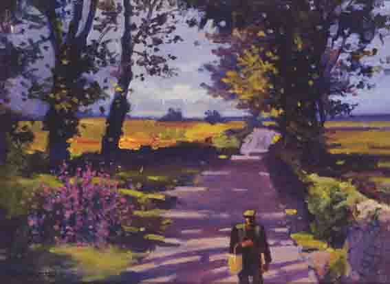 AUTUMN BY ROAD, BELLEWSTOWN, COUNTY MEATH by John Skelton sold for 5,500 at Whyte's Auctions