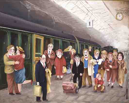 COMING AND GOING NOWHERE (HEUSTON STATION) by John Schwatschke sold for 3,600 at Whyte's Auctions