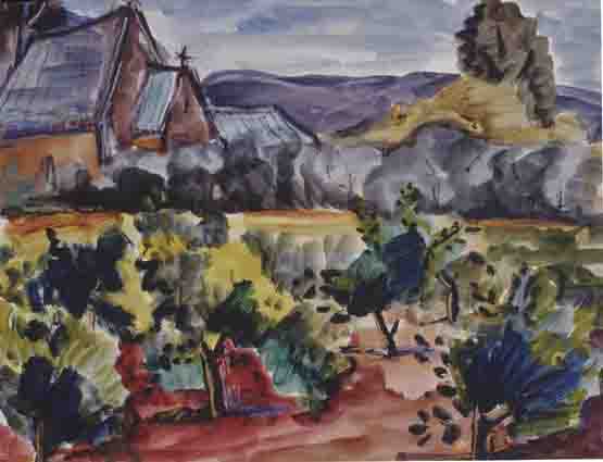 THE LITTLE CHURCH AT UNDALIA, SOUTH AUSTRALIA by Moila Powell sold for 1,400 at Whyte's Auctions