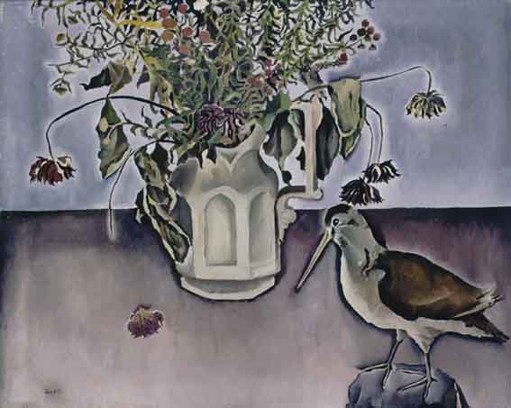 STILL LIFE WITH STUFFED WOODCOCK AND VASE OF FLOWERS by Patrick Swift sold for 6,000 at Whyte's Auctions