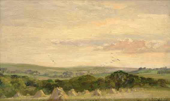 THE HAYFIELD by Dermod O'Brien sold for 1,700 at Whyte's Auctions