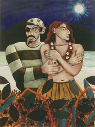 PIRATE AND ISLANDER GIRL by Graham Knuttel sold for 8,500 at Whyte's Auctions