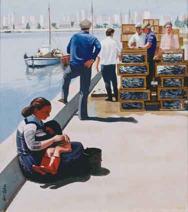 HARBOUR SCENE, ALGARVE by Eric Patton sold for 2,100 at Whyte's Auctions