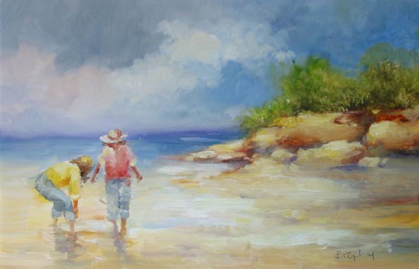 THE BEACH by Elizabeth Brophy sold for 2,200 at Whyte's Auctions