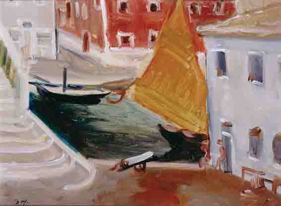 RED SAIL, VENICE by Grace Henry HRHA (1868-1953) at Whyte's Auctions