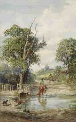 HORSEMAN AT BRIDGE by John Faulkner sold for 4,000 at Whyte's Auctions
