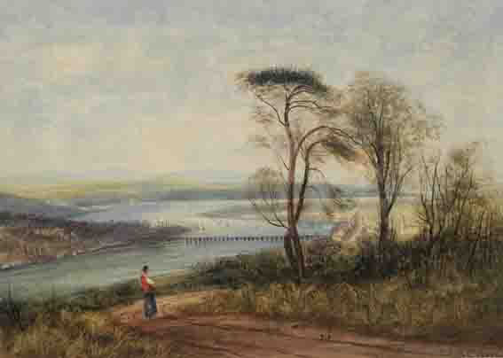 VIEW OF THE RIVER FOYLE by Andrew Nicholl sold for 5,000 at Whyte's Auctions