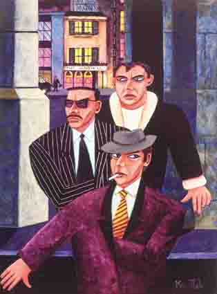 THREE GANGSTERS by Graham Knuttel sold for 11,000 at Whyte's Auctions