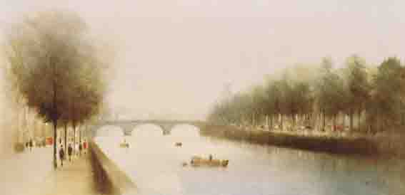 THE LIFFEY, DUBLIN by Anthony Robert Klitz sold for 4,200 at Whyte's Auctions