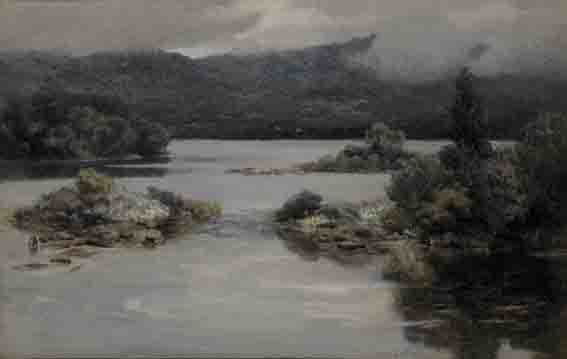 A WET DAY ON LOUGH ESKE, COUNTY DONEGAL by Mary Georgina Barton sold for 1,200 at Whyte's Auctions