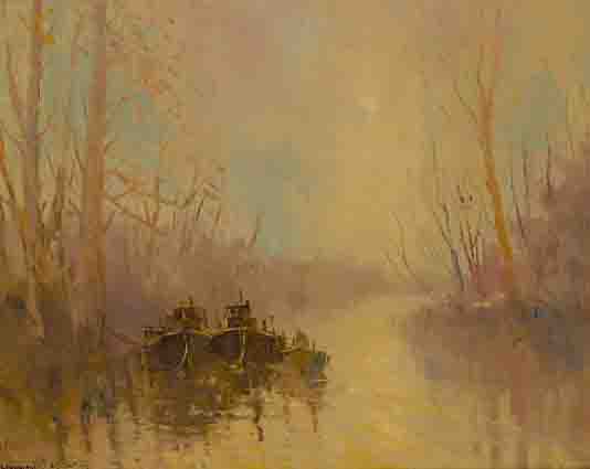 BARGES ON THE LAGAN by Norman J. McCaig sold for 5,700 at Whyte's Auctions
