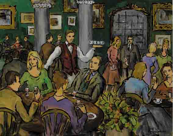 RESTAURANT INTERIOR by Gladys Maccabe sold for 7,700 at Whyte's Auctions