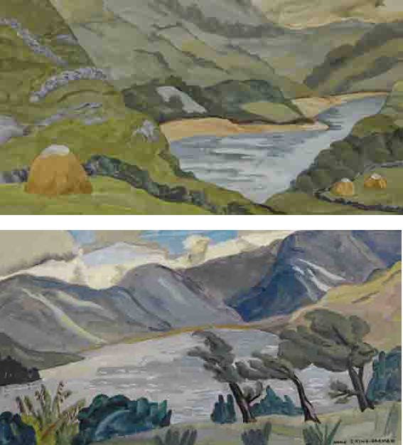 FROM CLADDERDUFF ROAD, CONNEMARA and KYLEMORE LOUGH, CONNEMARA (A PAIR) by Anne King-Harman sold for 900 at Whyte's Auctions